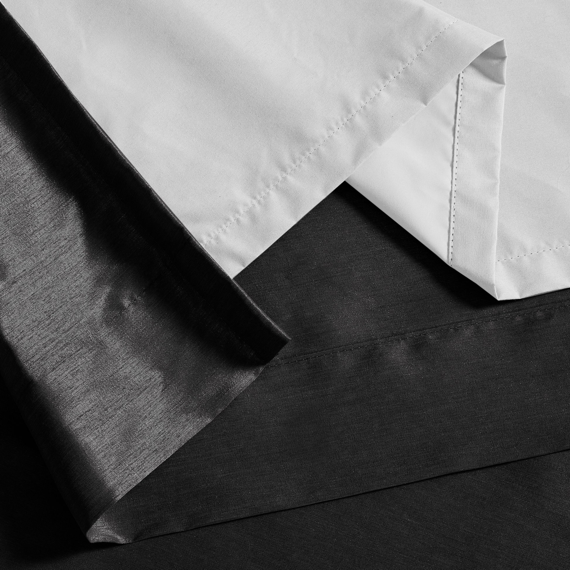 Twist Tab Total Blackout Window Curtain Panel Black 50X95" Blackout Black Polyester