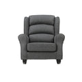 Grey Rocking Chair With Flared Arm Cushion Solid Grey Primary Living Space Foam Rocking Chairs Solid Back Wood Fabric