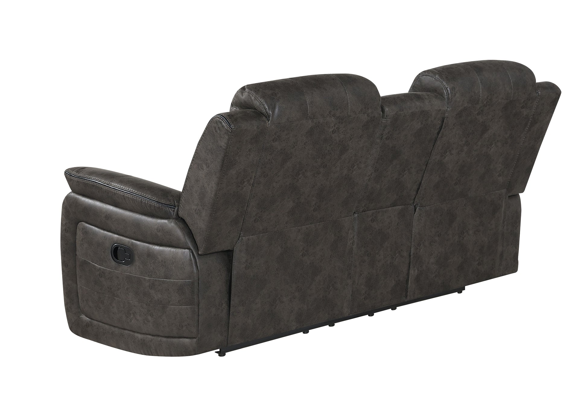 Steban Grey Console Reclining Seat Gray Fabric