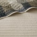 6 Piece Reversible Plaid Daybed Cover Set Neutral Daybed Multicolor Polyester