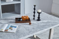 Elegant Luxurious Faux Marble Mdf Dinning Table For 6 Or 8, Rectangular 70.9
