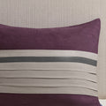 7 Pc Pieced Faux Suede Comforter Set Purple Full Full Purple Polyester