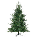 Homcom 7.5Ft Artificial Christmas Tree Holiday D Cor With 1288 Branches, Auto Open, Steel Base, Wide Shape, Easy To Shape Branches Green Plastic