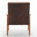 25.38'' Wide Classic Mid Century Modern Arm Chair, Brown Brown Microfiber