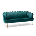 3 Seater Sofa Teal Velvet