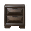 Espresso 2 Drawer Nightstand Espresso Espresso 2 Drawers Bedroom Rectangle Transitional Rubberwood Drawers Espresso Wood