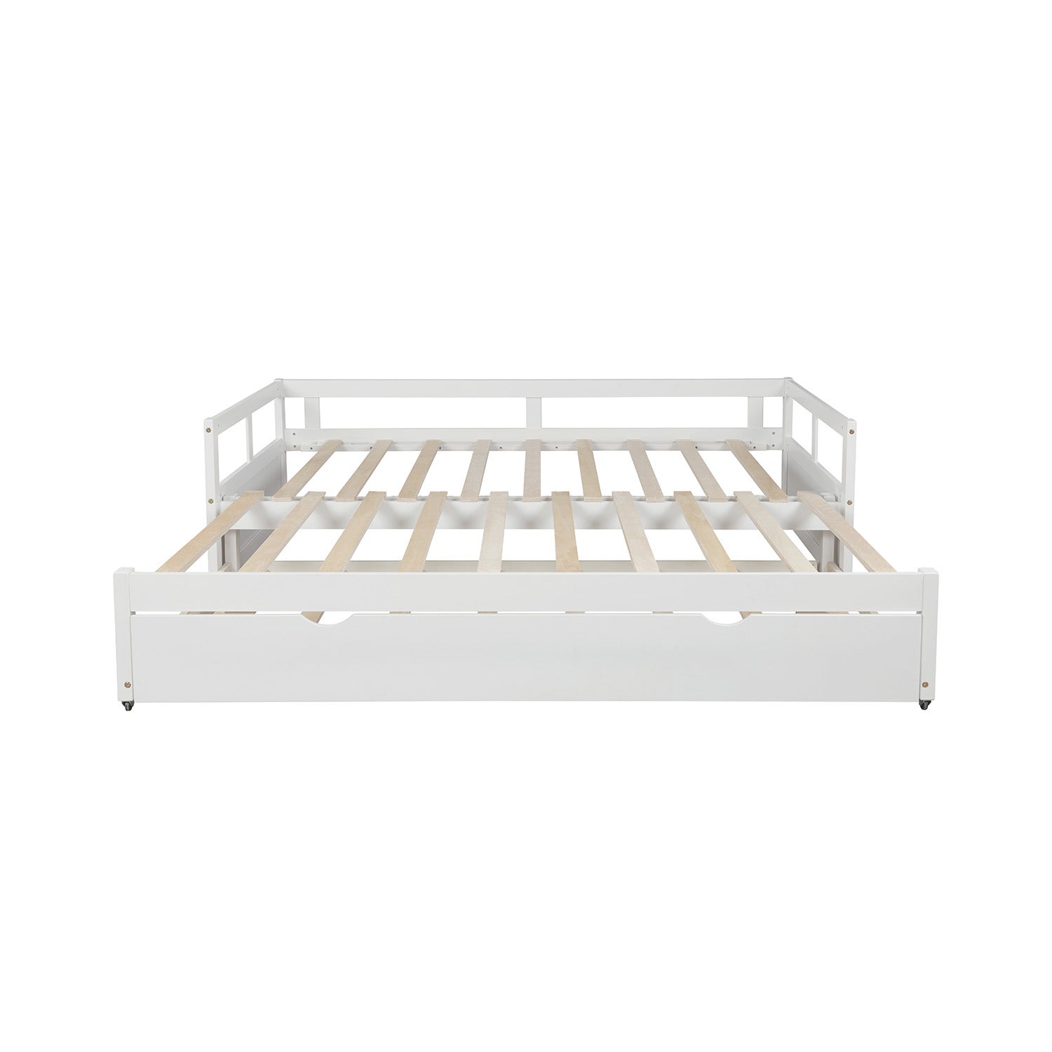 Extending Daybed With Trundle, Wooden Daybed With Trundle, White Twin White Solid Wood