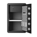 High Security Super Large Sized Safe Box With Fireproof And Waterproof Bag, 4.0 Cub Feet Safe With Electronic Password Lock,Safe With Private Inner Cabinet For Home,Office And Hotel Black Steel