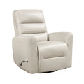 Glider Reclining Chair Swivel Motion Beigefaux Leather Upholstery Luxury Living Room Furniture, Movie Chair Beige Faux Leather Wood Primary Living Space Plywood,Solid Wood