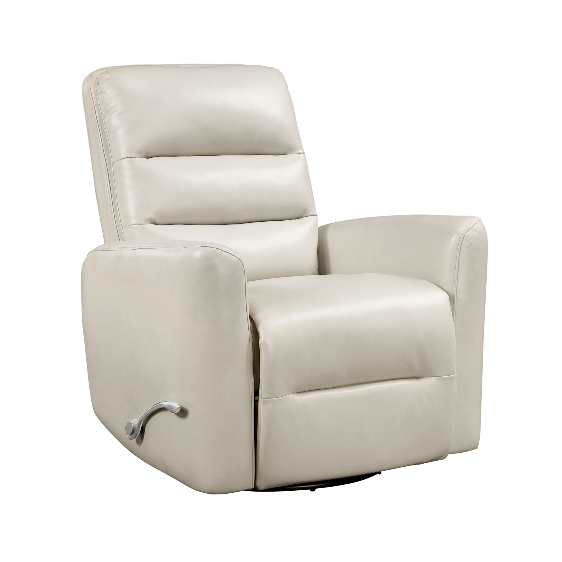 Glider Reclining Chair Swivel Motion Beigefaux Leather Upholstery Luxury Living Room Furniture, Movie Chair Beige Faux Leather Wood Primary Living Space Plywood,Solid Wood