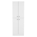 Pantry Cabinet Coahoma, Kitchen, White White Particle Board Engineered Wood