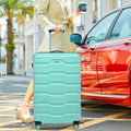 Luggage Sets Abs Pc Hardshell 3Pcs Clearance Luggage Hardside Lightweight Durable Suitcase Sets Spinner Wheels Suitcase With Tsa Lock 20 24 28 ,Green Green Abs Pc