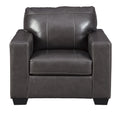 Traditional Old School Leather Box Shaped Chair And A Half With Stitch Details, Black Black Wood