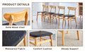Table And Chair Set, Ancient Style Solid Wood Dining Table, Imitation Rattan Table Legs, Beautiful Simple Solid Wood Dining Chair, Perfect For Dinner, Meetings, Home And Office Decoration Wood Rubber Wood