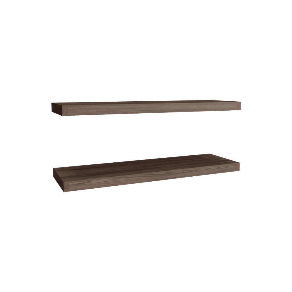 Floating Shelf Dallas, Living Room, Dark Walnut Walnut Particle Board Engineered Wood