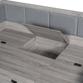 Twin Size Daybed With Three Drawers And Three Storage Compartments, Gray Twin Gray Mdf