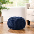 Moro Pouf Navy Cotton