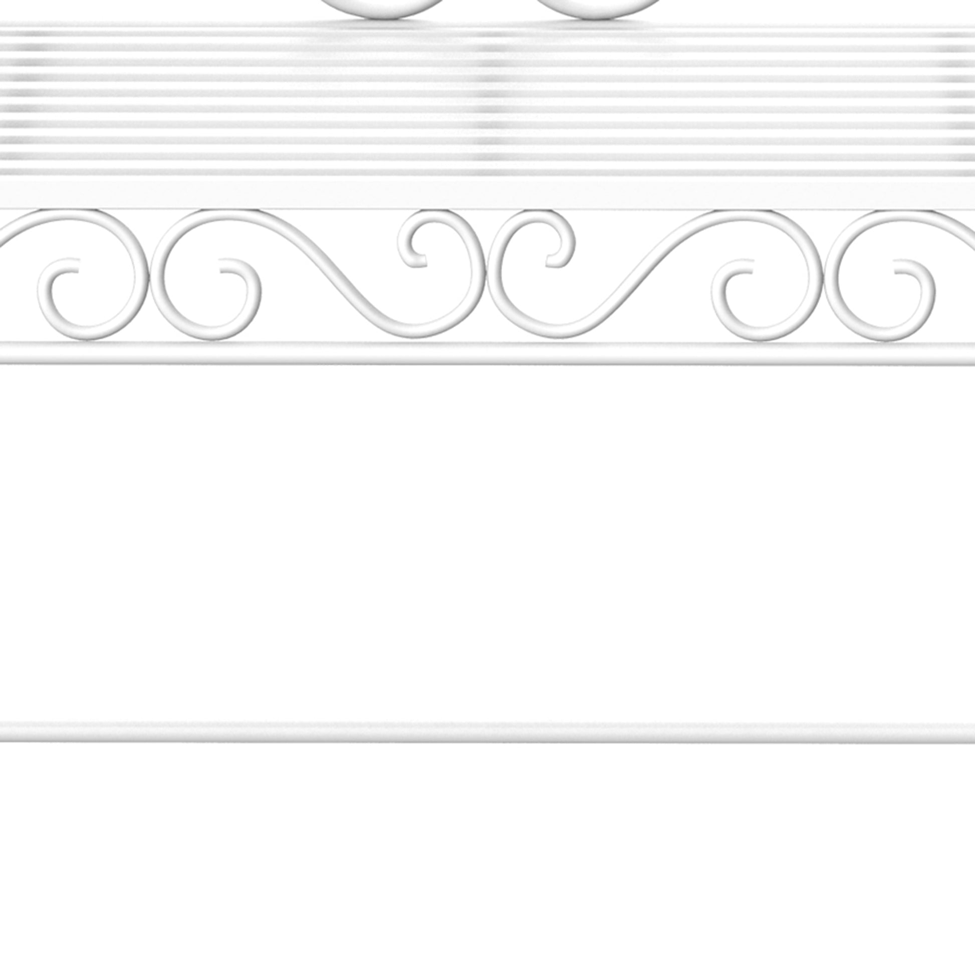 Outsunny 43" Garden Bench, Outdoor Patio Bench With Armrests, Metal Porch Bench For Backyard, Poolside, Lawn, Cream White White Iron