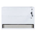 Queen Murphy Bed With Large Drawers,White Queen White Plywood