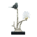 Aluminum Candle Holder With Marble Stand, 8X5X15