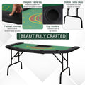 Soozier Poker Table Foldable, 72