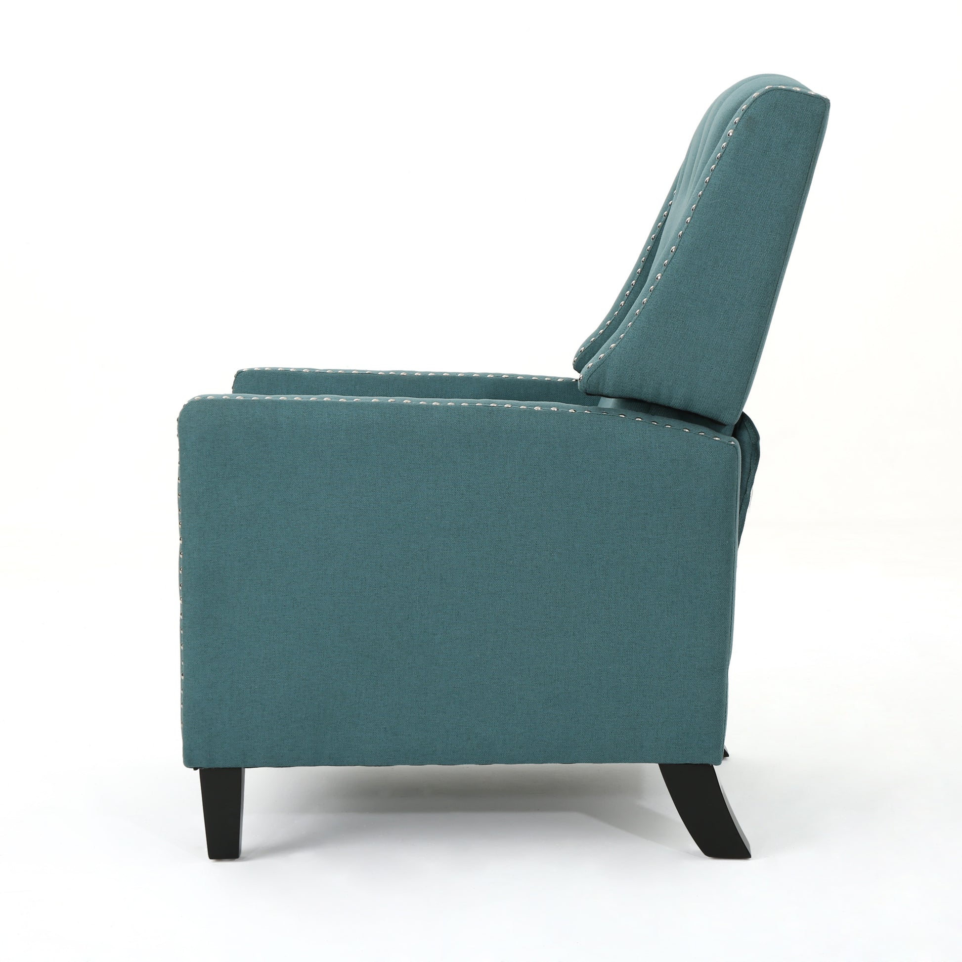 Classic Teal Fabric Push Back Chair Teal Fabric