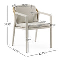 Outdoor Dining Set,Dining Chair Set Of 6 Gray Acacia Wood Expandable Dining Table Brown Gray Pe Rattan Iron Waterproof Fabric,Wood