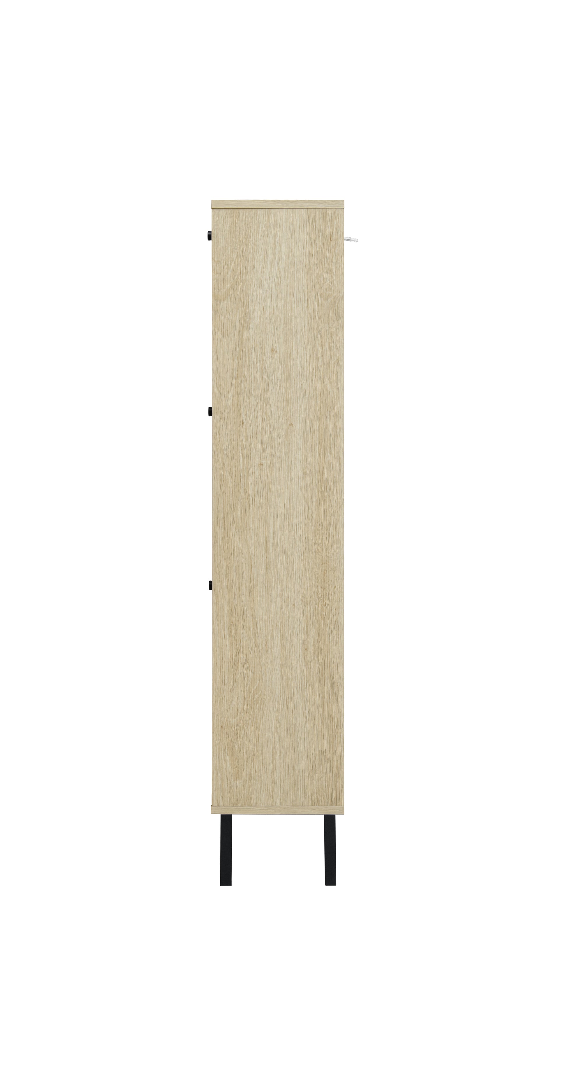 Rattan 3 Door Shoe Rack, Freestanding Modern Shoe Storage Cabinet, For Entryway Natural Particle Board