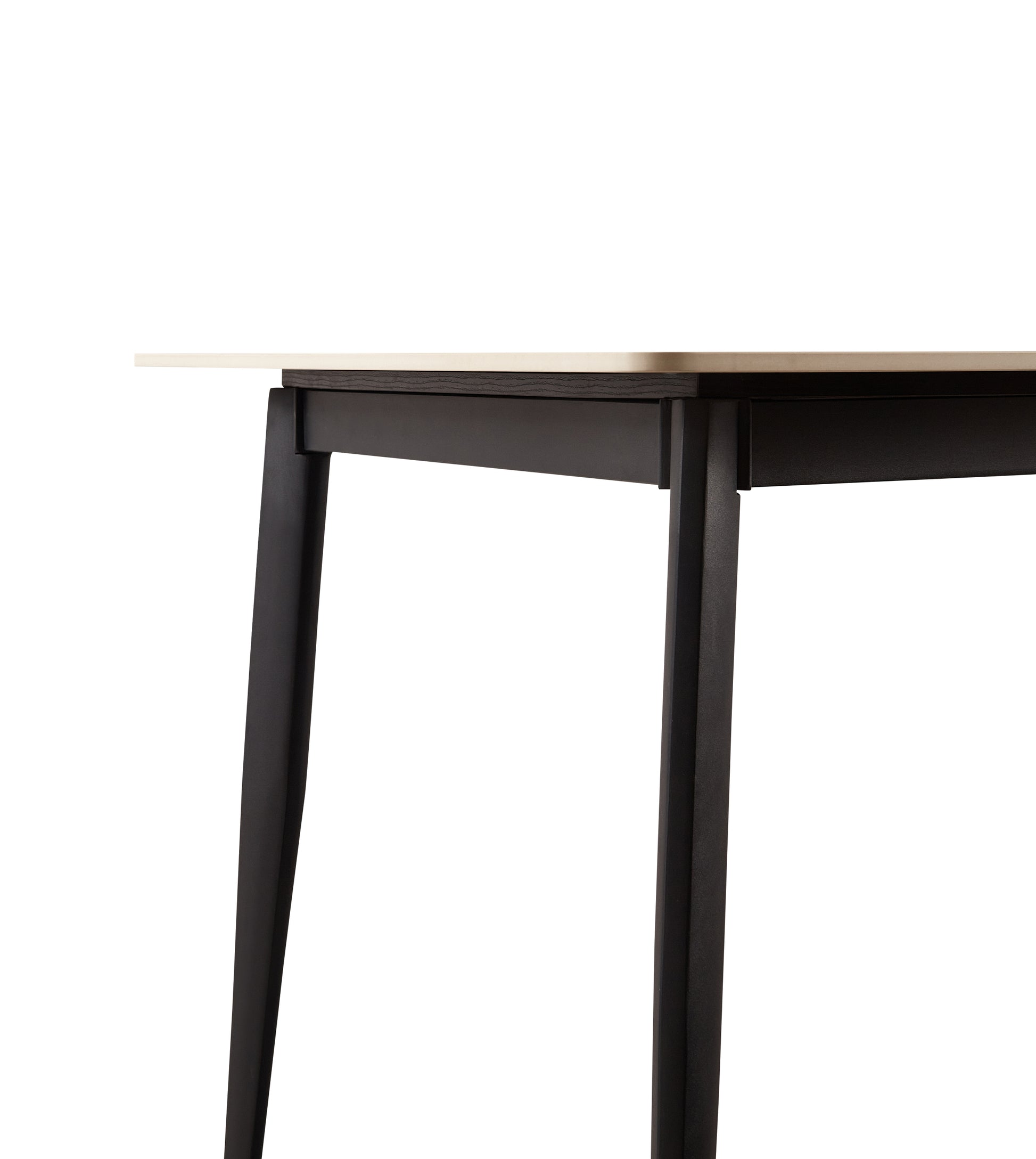 Dining Table Table 55" Rectangular White Kitchen Table With Porcelain Table Top And Metal Legs,Dining Room Table For 4,Mid Century Dinner Table For Living Room And Office,Table Only White Black European Ceramic Tile Iron