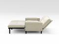 Ivory Corduroy Sectional Sofa: Convertible 3 Seater Sofa, L Shaped Sofa, And Bed Ivory Velvet Metal Primary Living Space Medium Soft Loose Back Pillow Top Arms Foam Fabric Metal 3 Seat