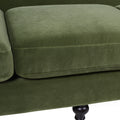 Alana Lawson Three Cushion Tightback Sofa, Olive Green Performance Velvet Green Foam Velvet 3 Seat