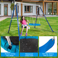 Kids Metal Swing Set For Backyard Outdoor Playground Two Functional Swing Set For Kids Outdoor Equipment Antique Blue 200 Lbs & Over Modern 5 To 8 Years Metal Outdoor