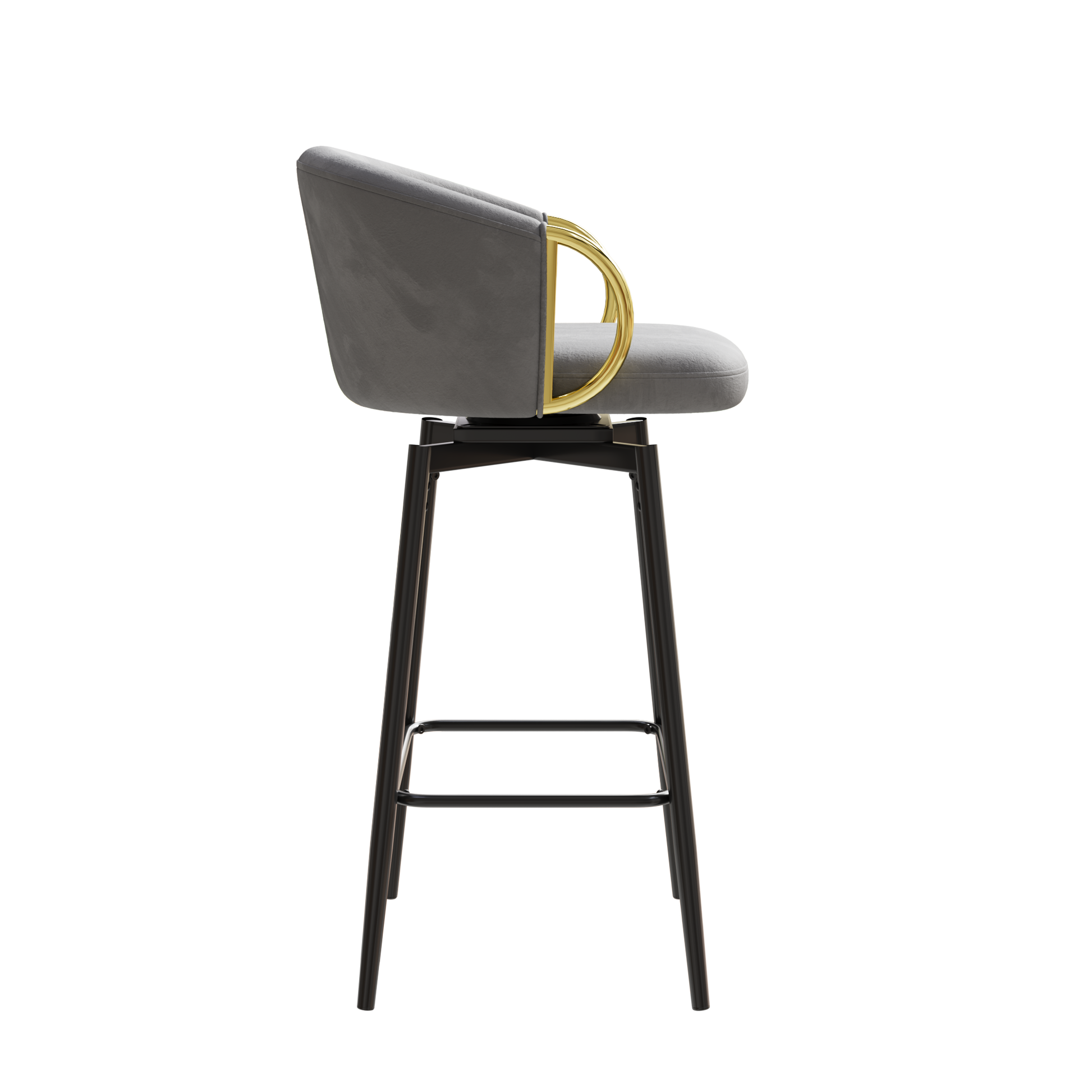 30 Inch Dining Chairs Set Of 2 Modern Style 360 Swivel Bar Chairs With Simple Design, Comfortable High Stools, And Flexible Dining Chairs Suitable For Bars, Restaurants,Velvet Bar Chair Beige Grey