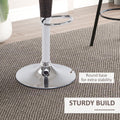Homcom Adjustable Bar Stools Set Of 2, Rattan Bar Height Barstools With Swivel For Pub Counter Kitchen Brown Steel