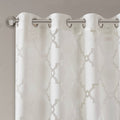 Fretwork Burnout Sheer Curtain Panel Only 1 Pc Panel White Polyester