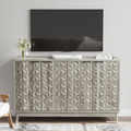 Modern Style Buffet Cabinet,Sideboard Buffet Cabinet With Storage,Storage Cabinet With 4 Diamond Shaped Relief Doors For Living Room,Dining Room,Entryway,Hallway,Kitchen,Grey Gray Gray Dining Room