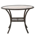 Outdoor Resin Table, Old Version 56225.00Tblbrn Brown Resin