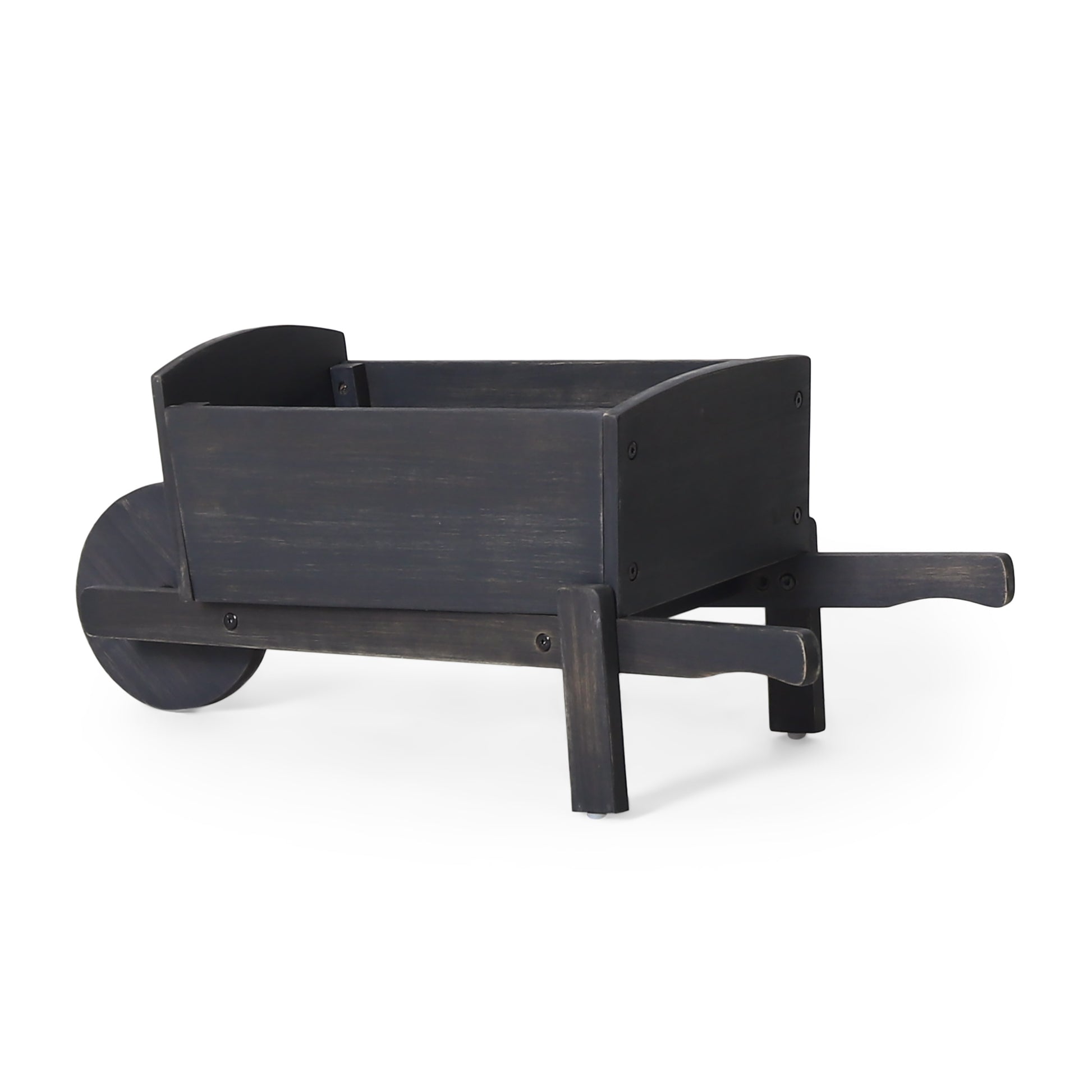 Acacia Wood Planter Dark Grey Acacia Wood