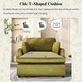Mirod Oversized Accent Chair Comfortable Armrest Cushions, Versatile Neutral Style, Elegant Design, Durable Frame Green Velvet