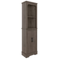 Tall Corner Cabinet With Doors For Living Room, Bathroom,Dining Room Or Kitchen,Color:Dark Walnut Walnut Mdf