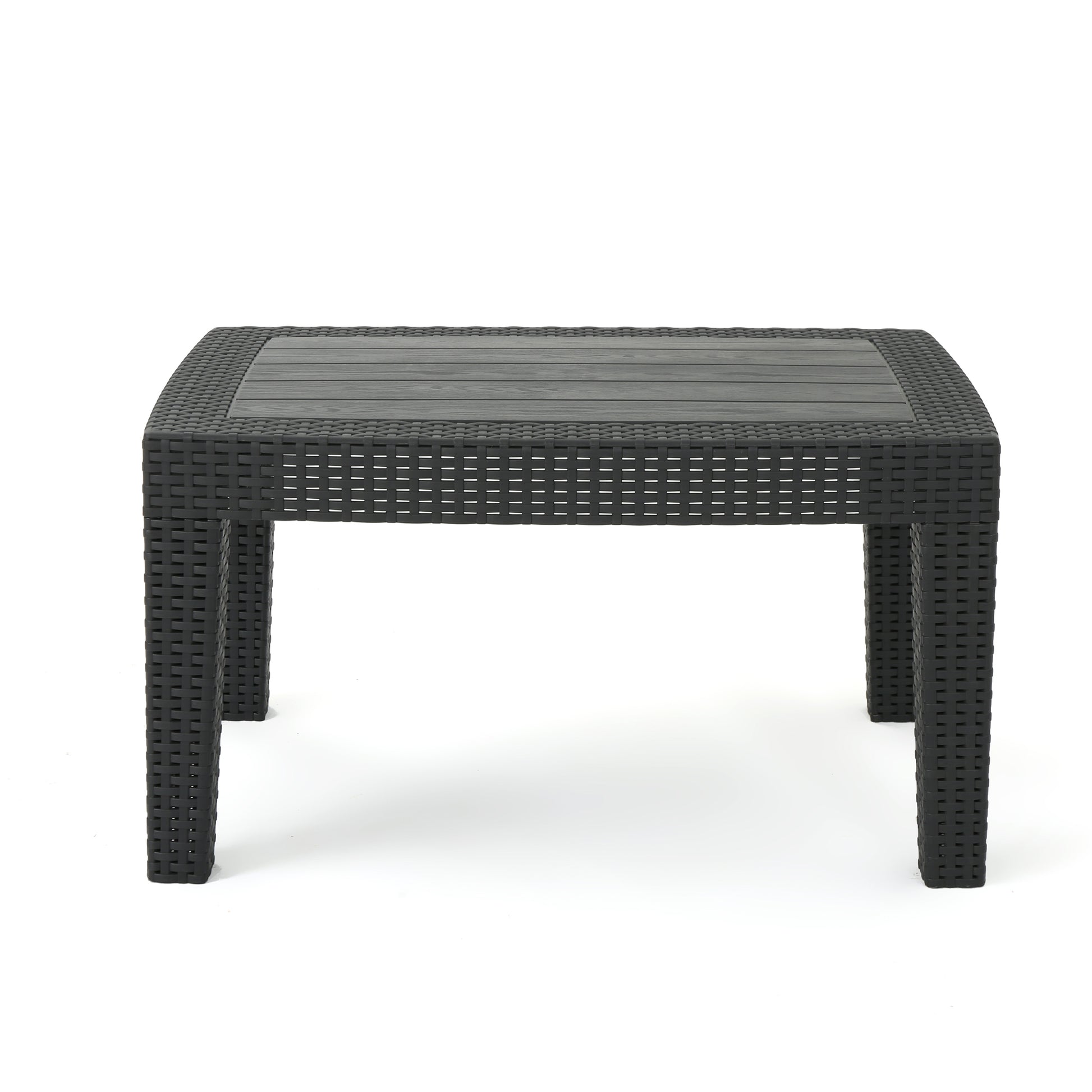 St. Johns 5 Seater Rattan Style Chat Set Grey Grey Fabric