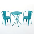 Colmar 3 Pc Kd Metal Set Teal Iron