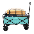 440Lbs Collapsible Foldable Wagon Cart With Strapping System ,Beach Wagon Utility Cart Utility Wagon Grocery Cart For Camping Shopping Sports Gardening Fishing Supports 3Pcs Plastic Liner Bag Blue