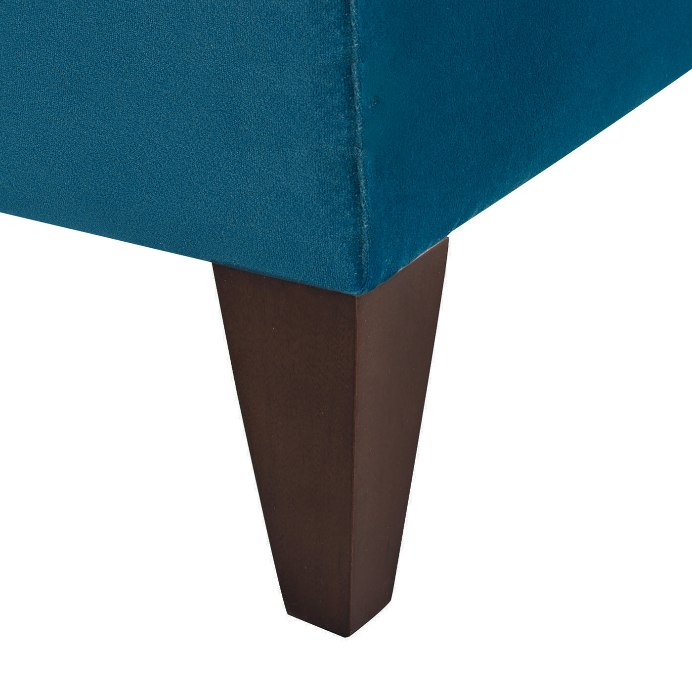 Jack 84" Modern Tuxedo Tufted Sofa, Satin Teal Blue Velvet Blue Foam Velvet 3 Seat