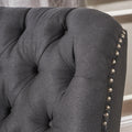 Modern Dark Grey Fabric Push Back Recliner Antique Dark Grey Fabric