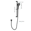 Handheld Shower With 28 Inch Slide Bar And 59 Inch Hose Matte Black Stainless Steel