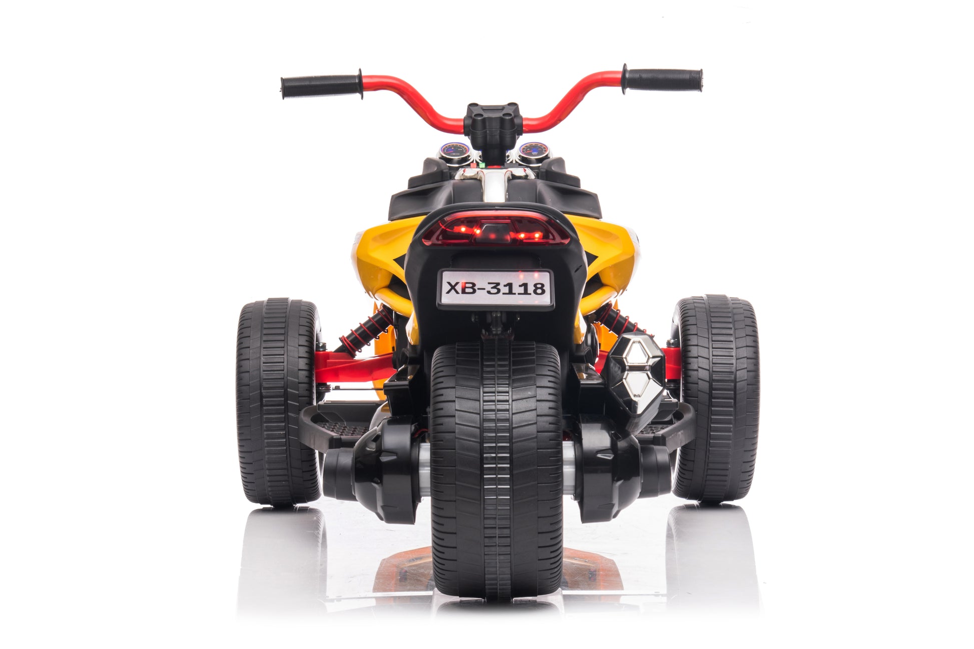 24V Kids Ride On Atv, 3 Wheeler Electric Vehicle, Battery Powered Ride On Motorcycle For Boys Girls With Led Lights, Music, High Low Speed, Soft Start,Without Rc Yellow 3 To 4 Years Plastic Indoor & Outdoor Use