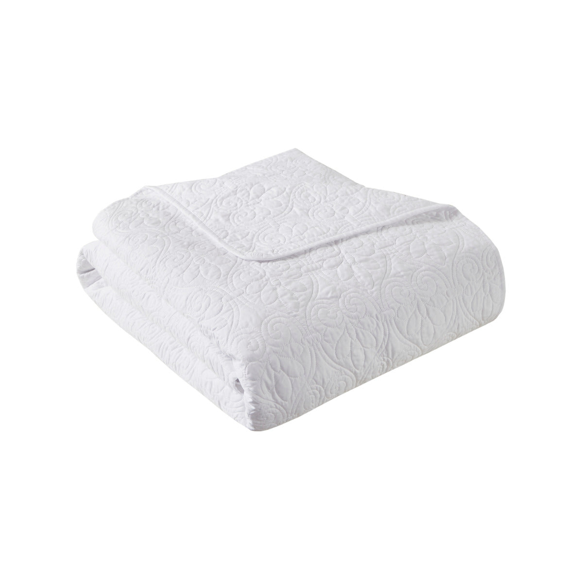 Oversized Quilted Throw White 60X70" White Cotton