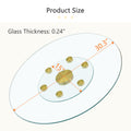 Double Layer Rotatable Round Glass.The Rotatable Design Makes It More Convenient To Retrieve And Place Items.The Upper Glass Has A Diameter Of 30.3 Inches, While The Lower Glass15 Inches.