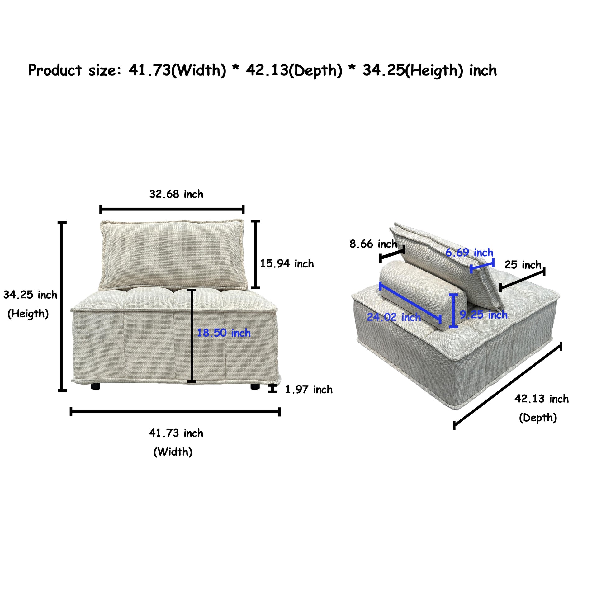 Versatile 4 Module Sofa With Adjustable Backrests And Customizable Configuration Chenille Black Sofa Black Chenille 4 Seat